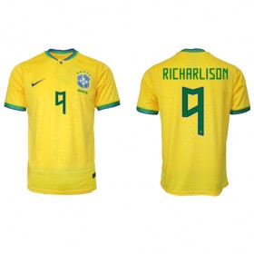 Herren Fußballbekleidung Brasilien Richarlison #9 Heimtrikot WM 2022 Kurzarm